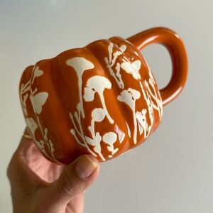 Anthropologie Pumpkin Mug